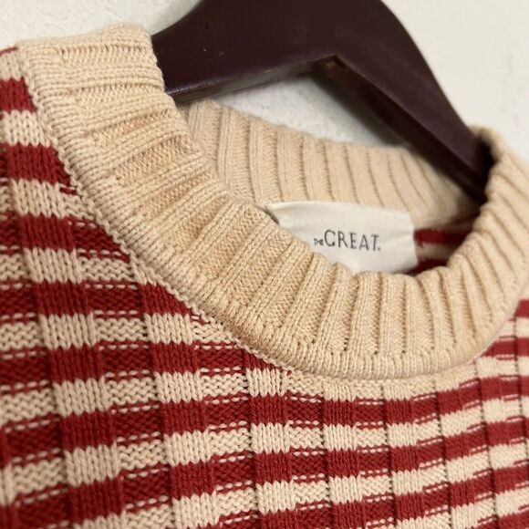 The GREAT Cotton Stripe Sweater size 1/S - Picture 8 of 8